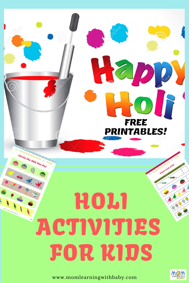 Holi Activities for Kids FREE Printables Mom Learning With Baby